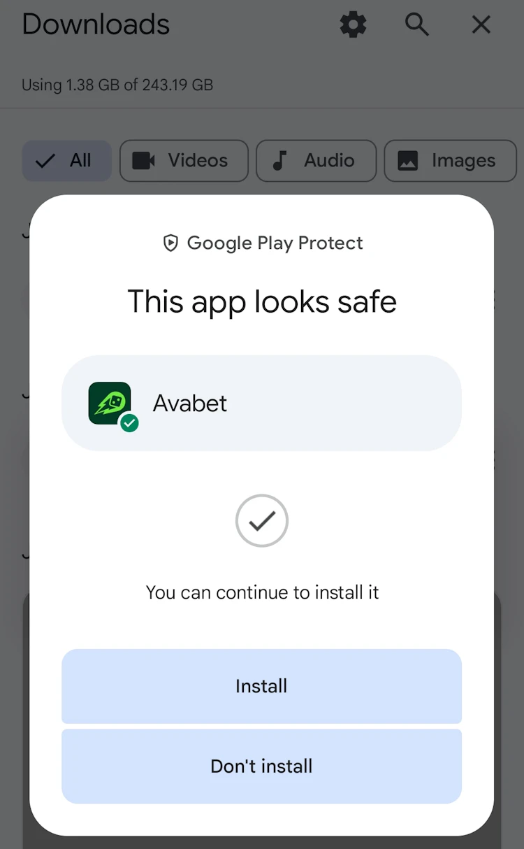 ملف apk avabet آمن