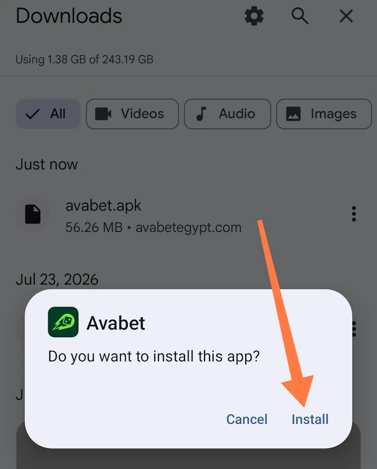 تثبيت avabet