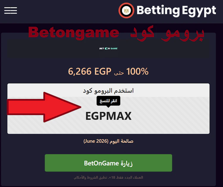 نسخ بروموكود betongame