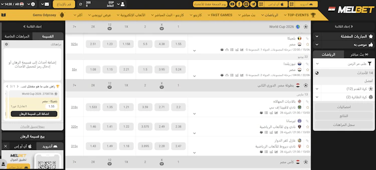 موقع مراهنات الدوري المصري