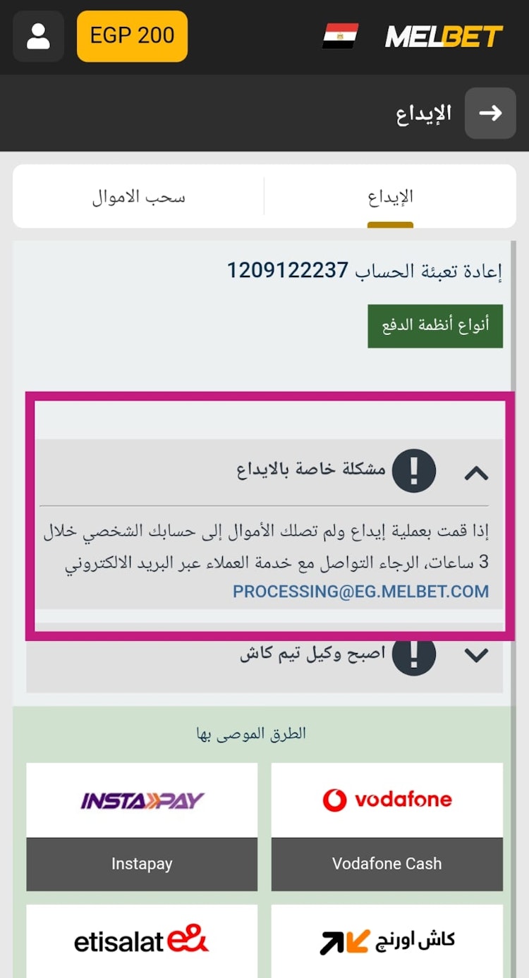 حل مشكلة الدفع في ميلبيت مصر