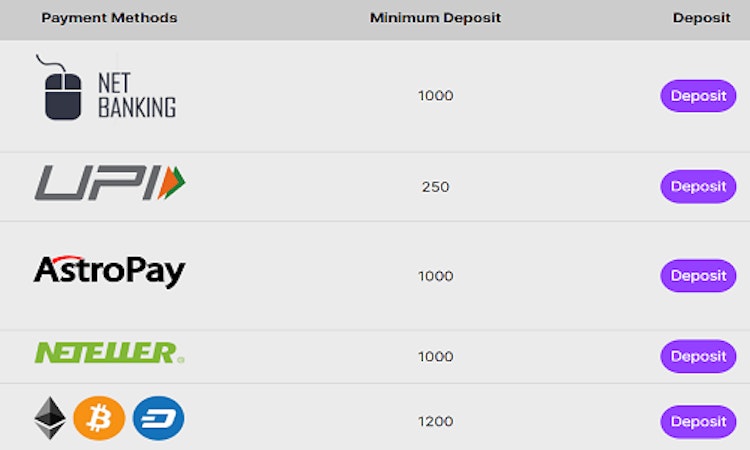 10cric deposit methods