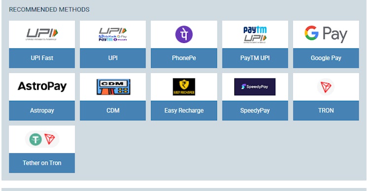 1xBet payment page