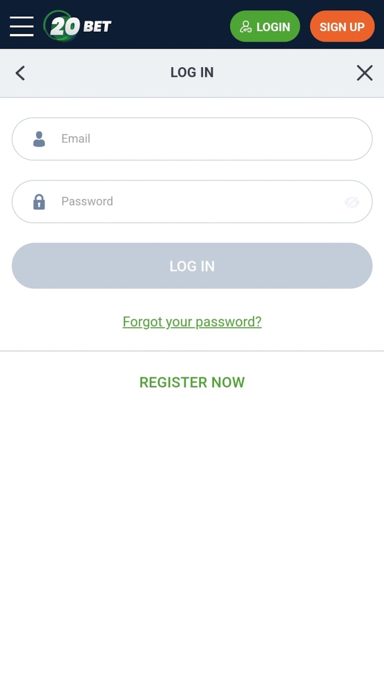20bet تسجيل الدخول