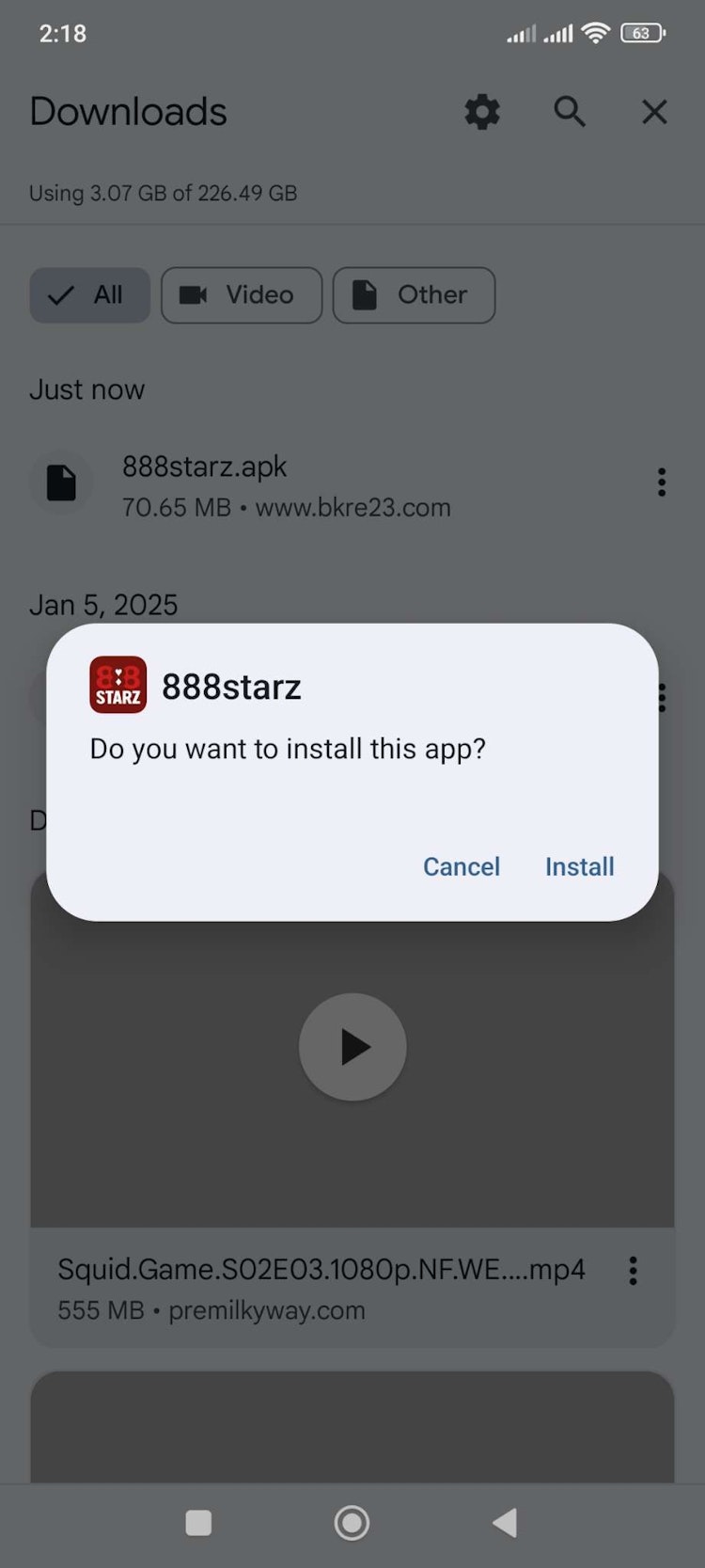 تثبيت برنامج 888starz موبايل