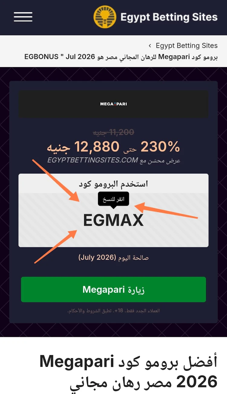 نسخ برومو كود ميجا بيري