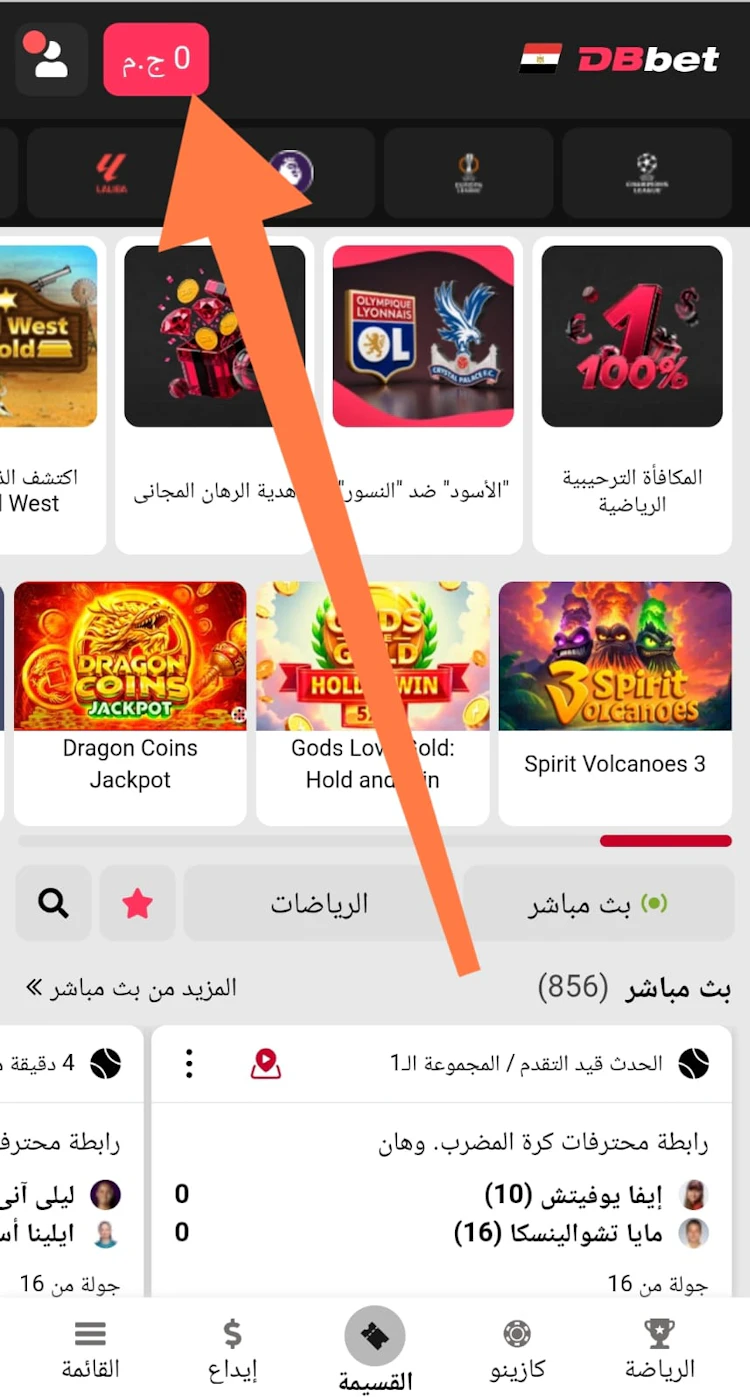 رصيد dbbet من مصر