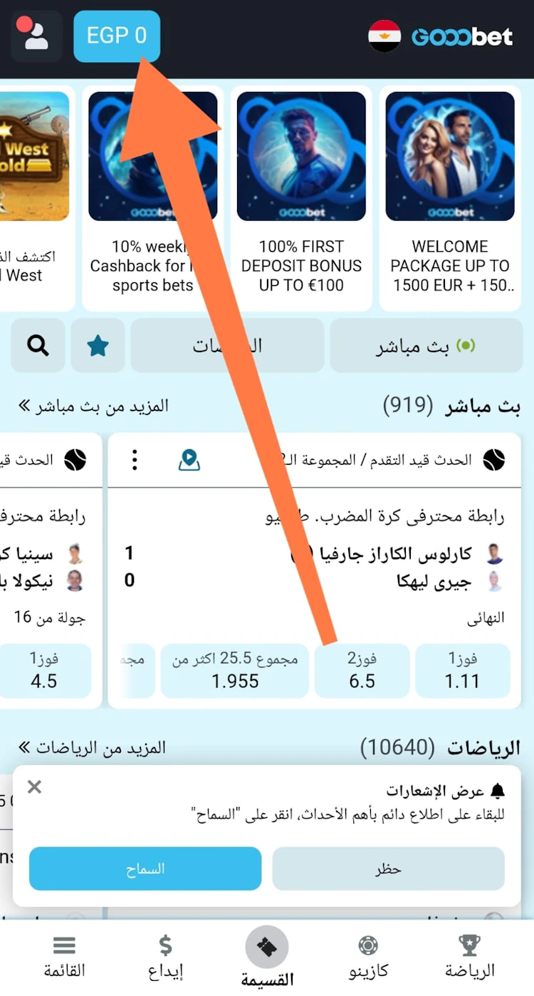 رصيد Gooobet من مصر