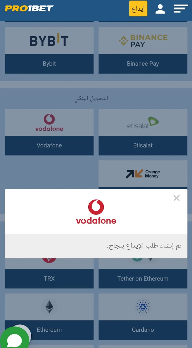 إيداع برو 1 بيت ناجح