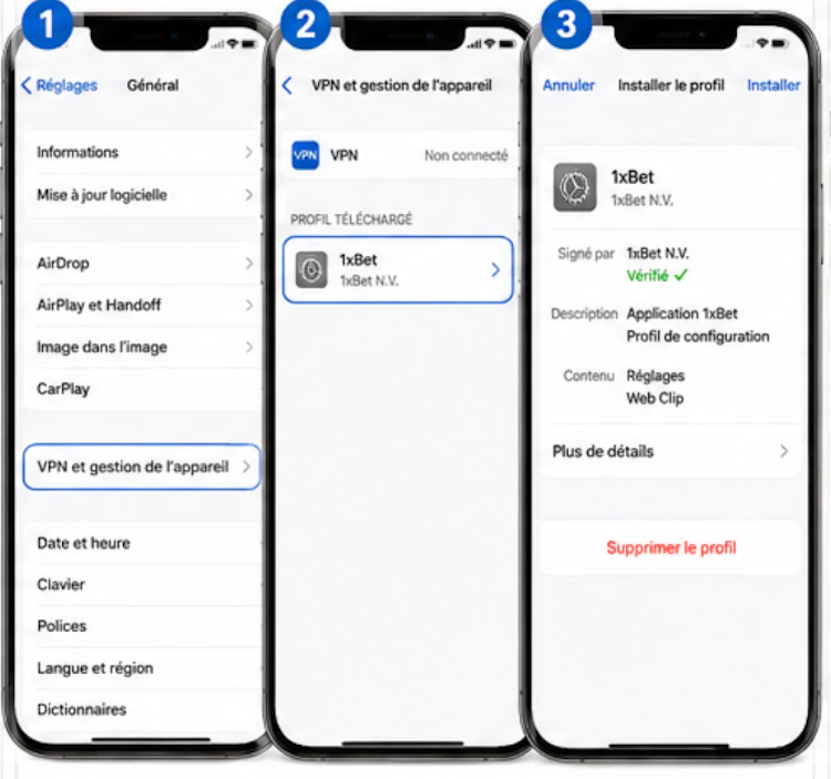 1xbet appli ios
