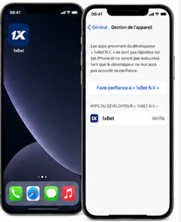 appli 1xbet sur ios