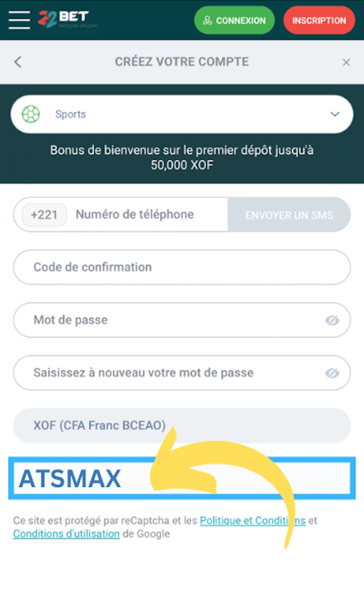 code promo 22bet benin