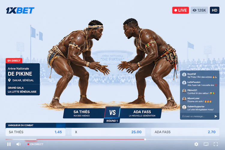 Paris sur la lutte sénégalaise 1xbet