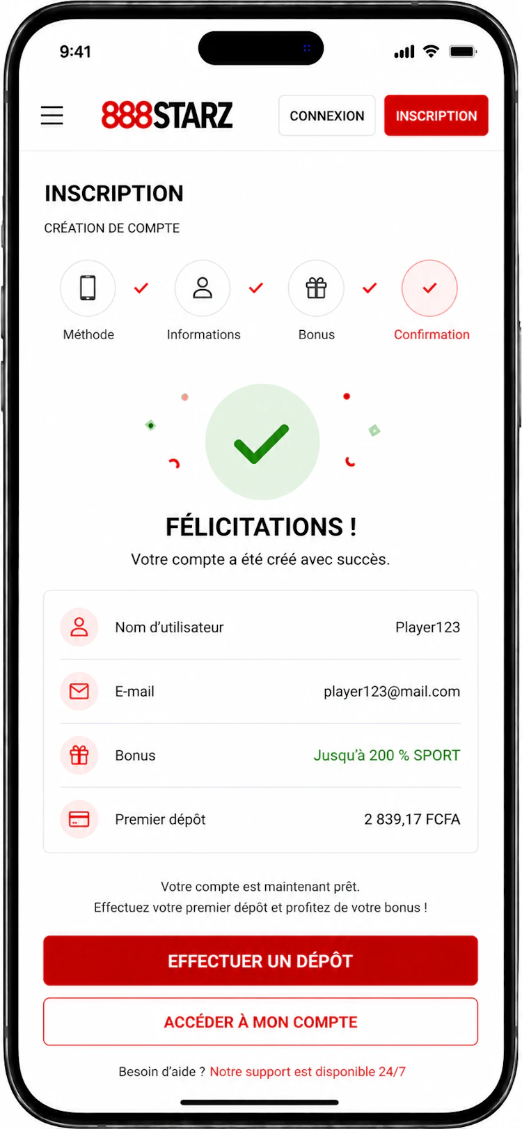 activation du code promo 888starz