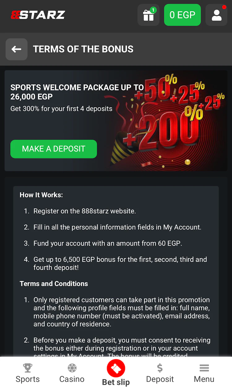 codepromoafrique 888starz welcome bonus