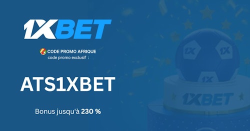 Code promo 1xBet - ATS1XBET - Bonus jusqu'à 230 % (Nov 2025) header image