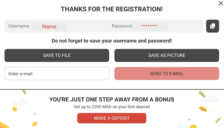 account registration