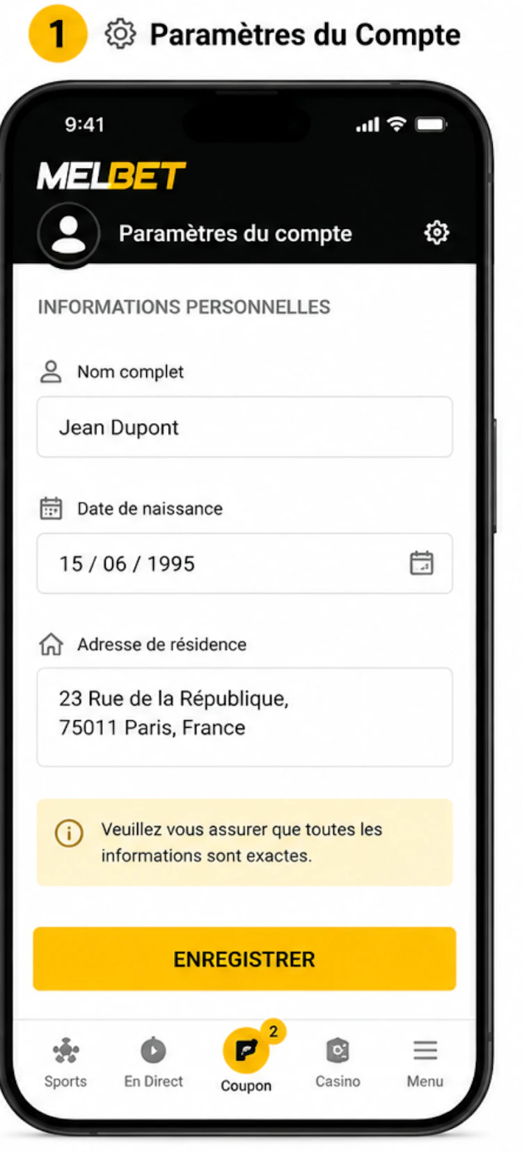 verification du melbet compte