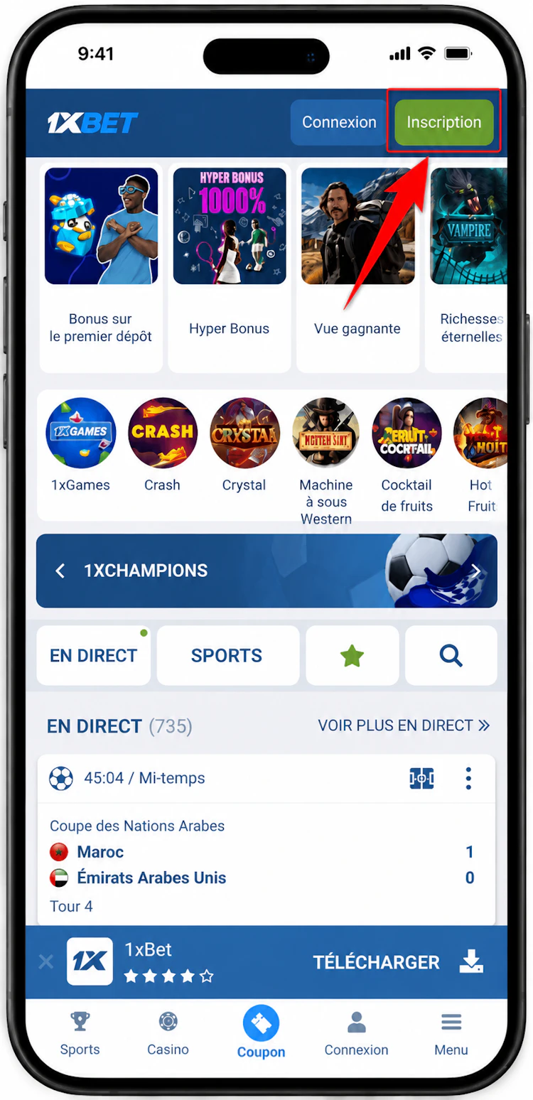 code promo 1xbet maroc