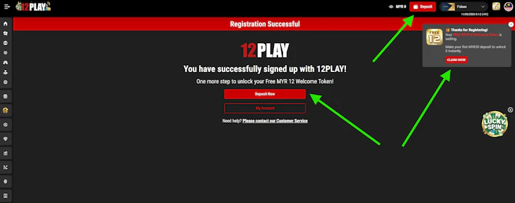 12Play Free Credit Bonus in Malaysia