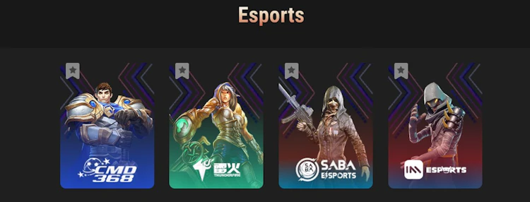 12Play Malaysia esports provider selection showing CMD368, Thunderfire, SABA Esports and IM Esports.