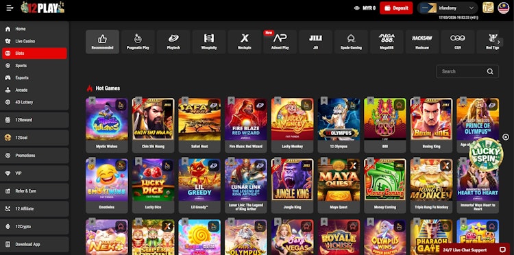 12Play Viewed in a Web Browser