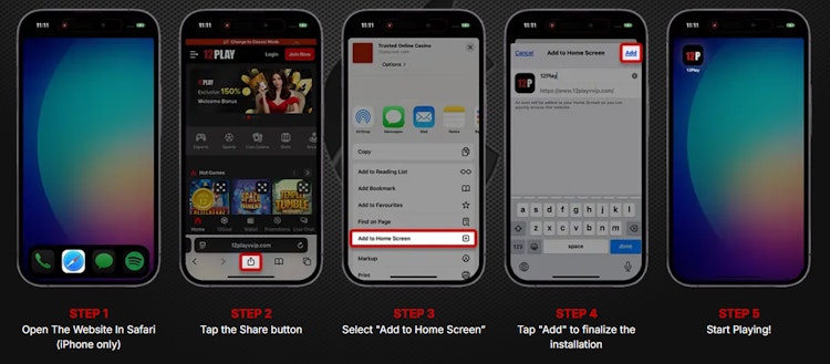 12Play Only Offers PWA For iOS Users Instead Of A Dedicated Betting App