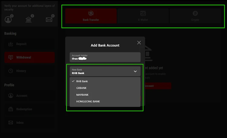 12Play Withdrawal Methods in Malaysia