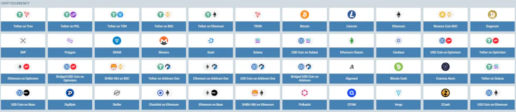 1xBet app cryptocurrency deposit options showing Tether across multiple networks