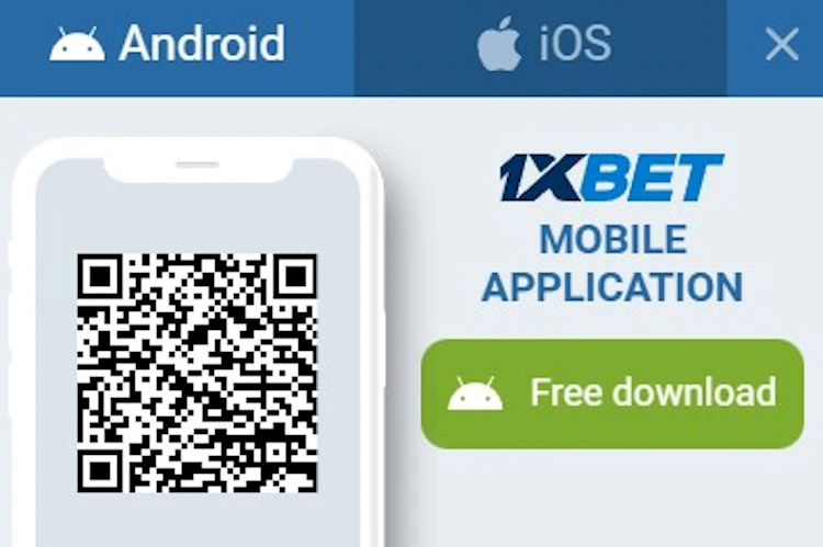 1xBet Android App APK Download Button