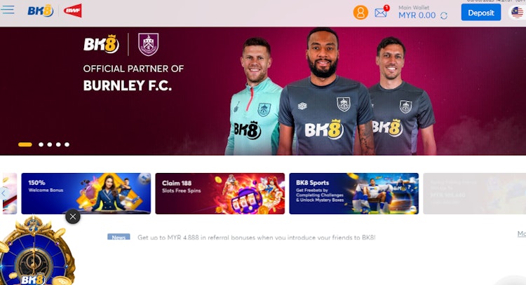 BK8 Malaysia Are Officially Partners With Burnley F.C.