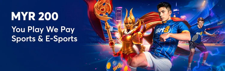BK8 You Play We Pay RM 200 sports and esports offer