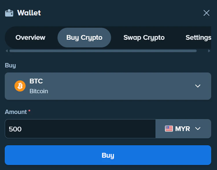 Buying Bitcoin directly on Stake with Malaysian Ringgit