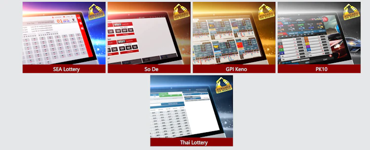 Dafabet lottery games interface showing SEA Lottery, So De, GPI Keno, PK10 and Thai Lottery
