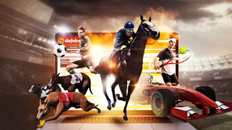 Dafabet sportsbook banner showing football, tennis, horse racing, greyhound racing and F1 betting markets