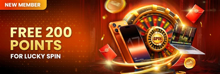 AW8 free 200 points for lucky spin on registration