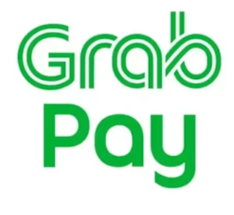 Green GrabPay logo isolated on a white background.