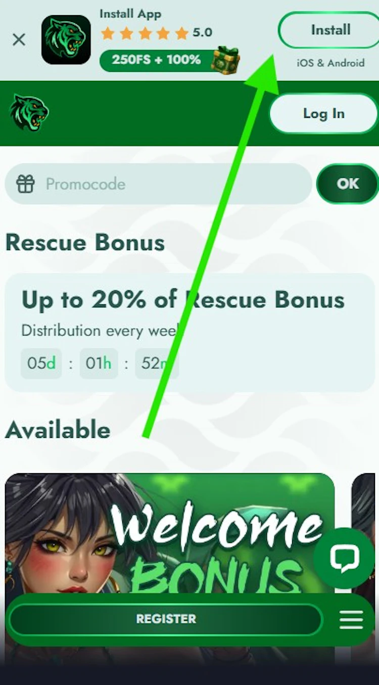 J8DE Casino PWA for Android and iOS
