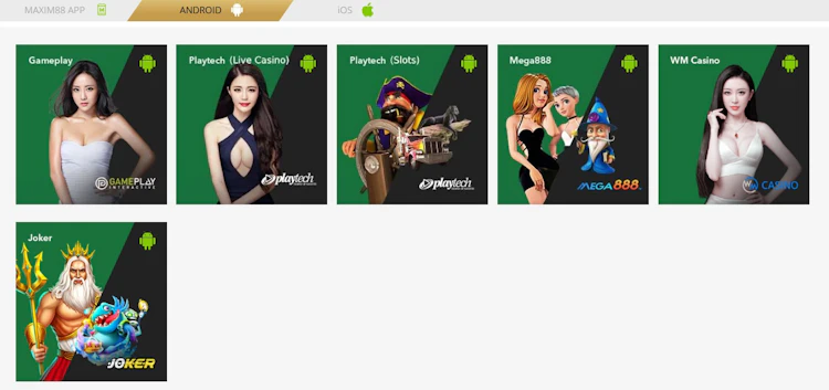 Maxim88 Casino Apps for Android