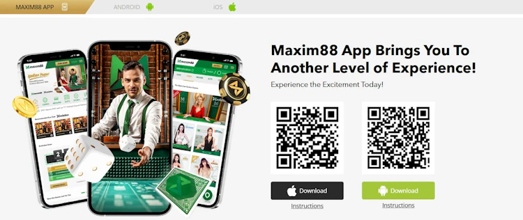 Main Maxim88 App for Android and iOS