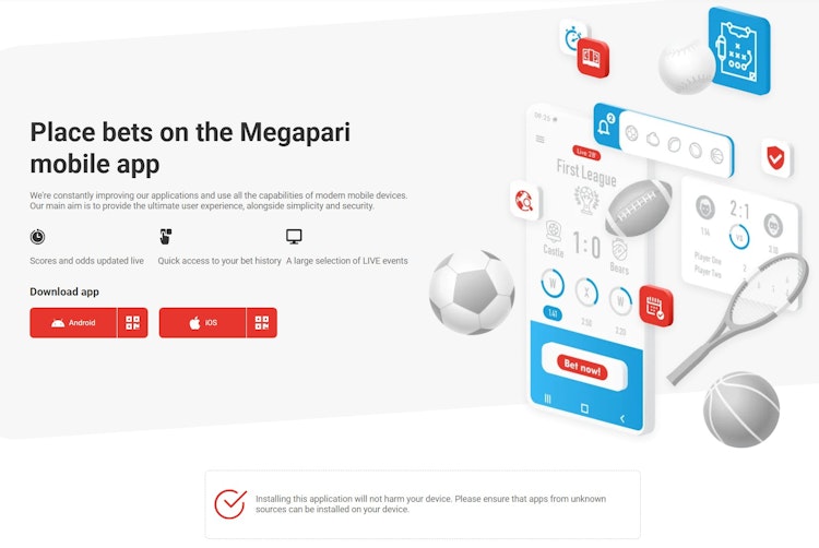 Megapari Offers Mobile apps for iOS and Android users