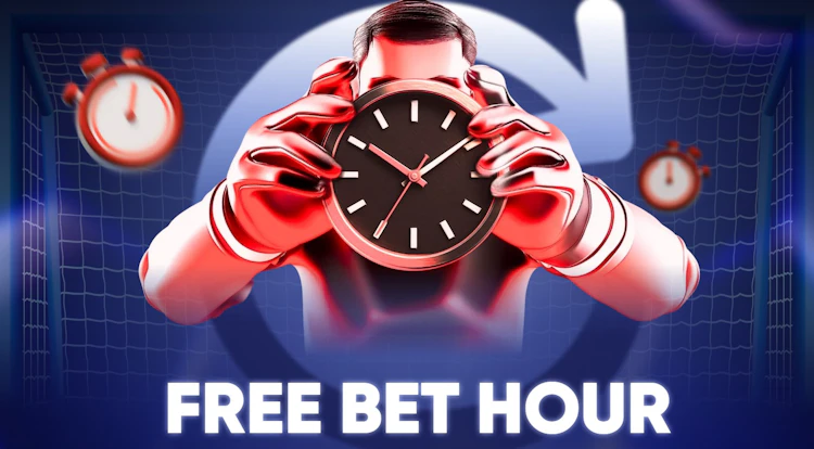 Megapari Free Bet Hour promotion offering a 50% refund on lost football bets