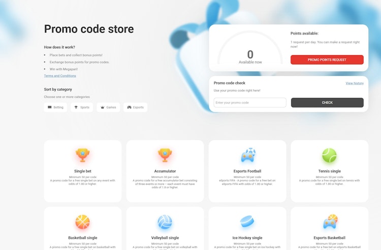 The Megapari Promo Code Store