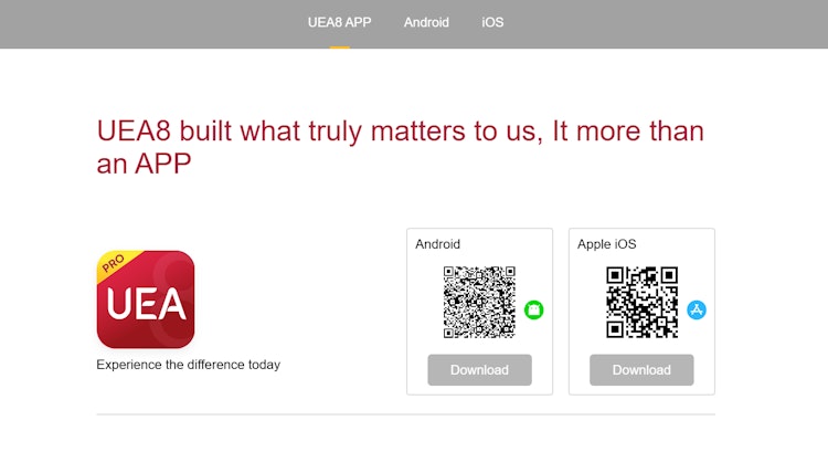UEA8 Offers Betting Apps for iOS and Android in Malaysia