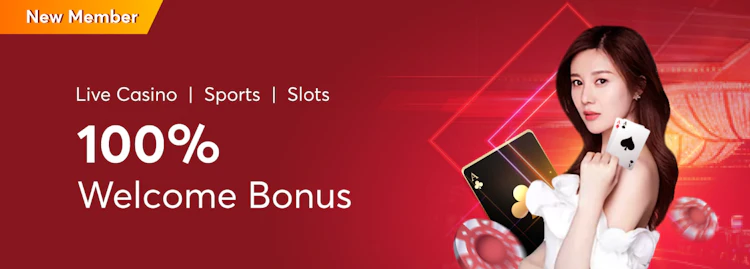 100 percent welcome bonus on UEA8 for live casino, sports and slots