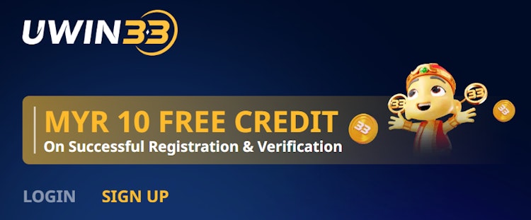 Get 10 Free Credits as New Customer on Uwin33 from Malaysia