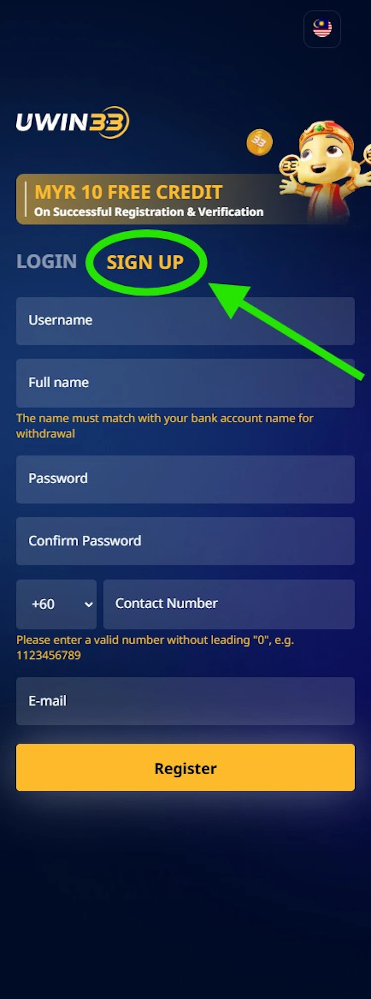 Uwin33 Sign Up