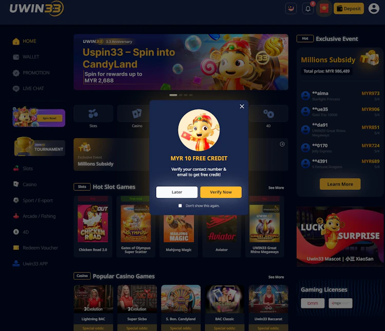 Uwin33 Official Website in Malaysia