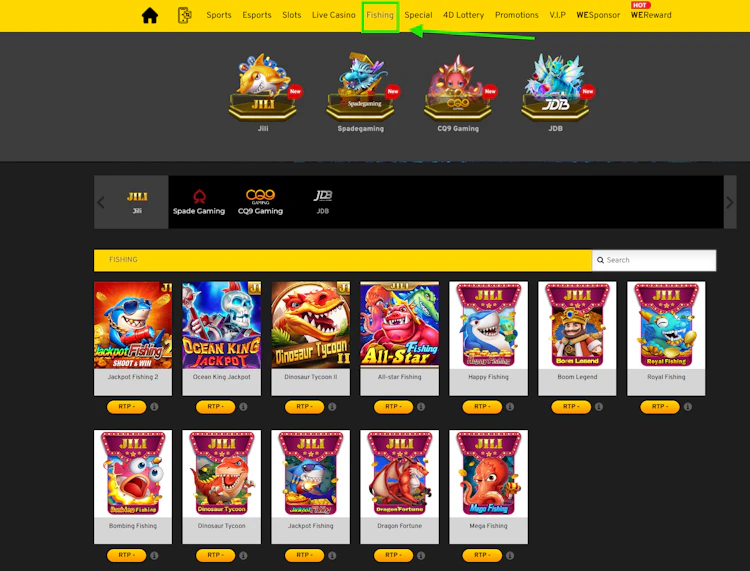 WE88 fishing game providers