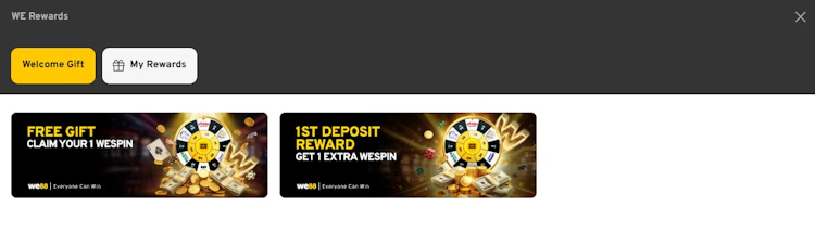 WE88 Free Welcome Offer